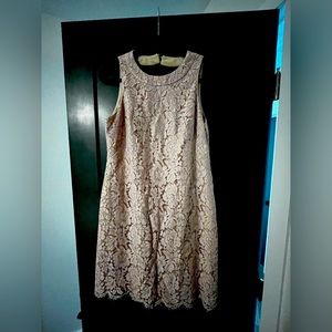 Lace , lined , dress size 10 pink, midi , Eliza J